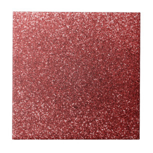 Lichte rode glitter tegeltje