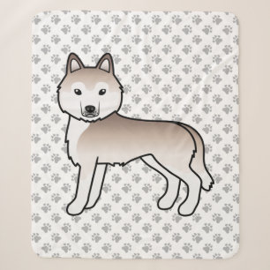 Lichte rode Siberische Husky Schattige Cartoon Hon Sherpa Deken