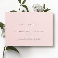 Lichte Roze Blush | Elegante Eenvoudige Bruiloft