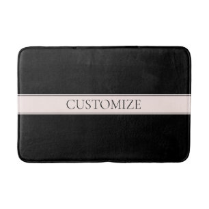 Lichte roze blush streep & elegante bewerkbare tek badmat