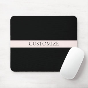Lichte roze blush streep & elegante bewerkbare tek muismat