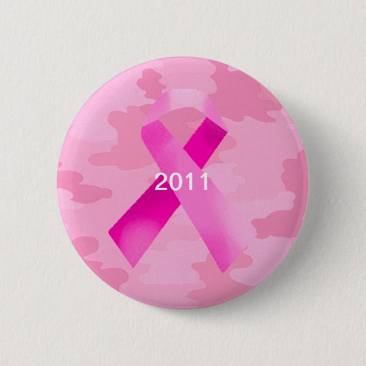 Lichte Roze Camouflage Roze Lint Datum Knop Ronde Button 5,7 Cm (Voorkant)