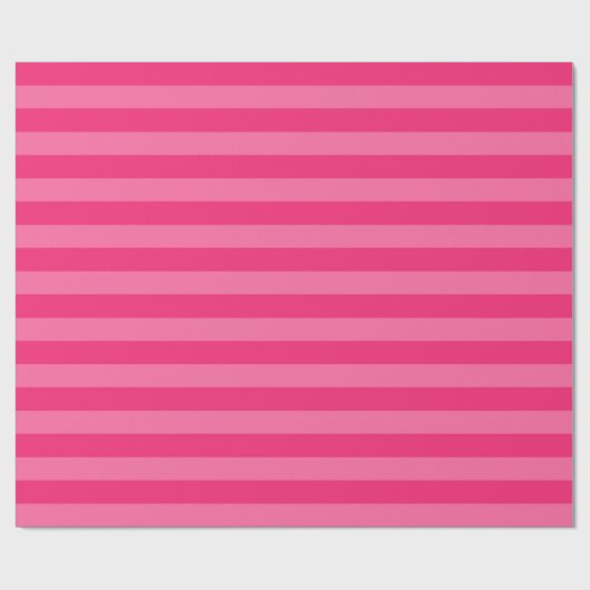 Lichte roze en hete roze strepen cadeaupapier (Vlak)