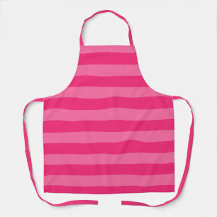 Lichte roze en hete roze strepen schort