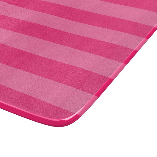 Lichte roze en hete roze strepen snijplank (Hoek)