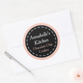 Lichte Roze Keukenstickers Ronde Sticker (Envelop)
