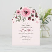 Lichte roze rozen kaart (Staand voorkant)