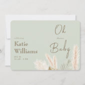 Lichte salie Boho Oh Baby Shower Kaart (Voorkant)