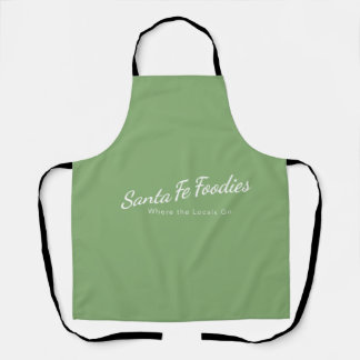 Lichte salie schort met Santa Fe Foodies logo