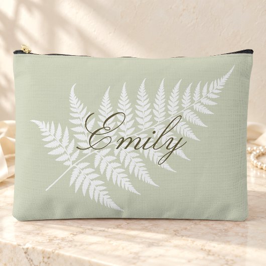 Lichte Saliegroen Witte Varenscript Naam Groot Etui