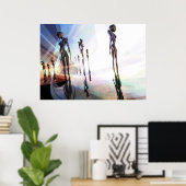 Lichte splitters - surrealistisch poster (Thuiskantoor)