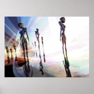 Lichte splitters - surrealistisch poster