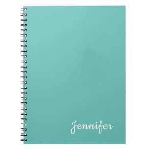 Lichte Teal Trendy Moderne Minimalistische Chic Na Notitieboek