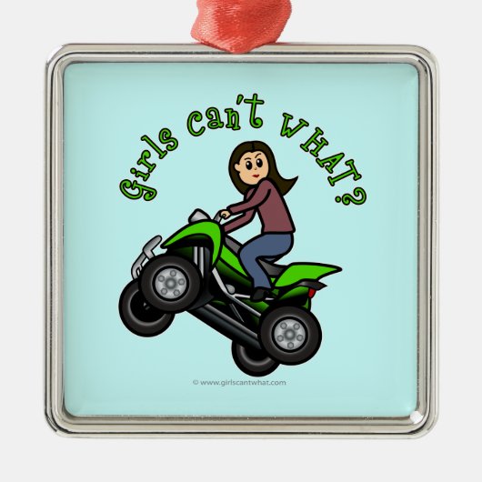 Lichte vierwieler metalen ornament (Voorkant)