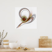'Lichte vlam Abstract 104' Poster (Keuken)