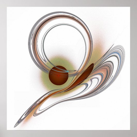 'Lichte vlam Abstract 104' Poster (Voorkant)