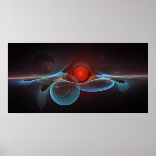 'Lichte vlam Abstract 155' Poster (Voorkant)
