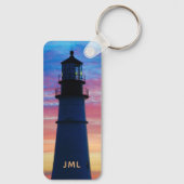 Lichte vuurtoren van Portland Head Sleutelhanger (Achterkant)