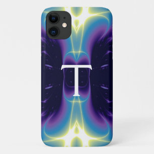 LICHTE WAVES MONOGRAM paars violet blauw iPhone 11 Hoesje