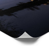 Lichte windmolen op poster met blauw uur (Hoek)