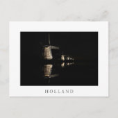 Lichte windmolens in Nederlands wit briefkaart (Voorkant)