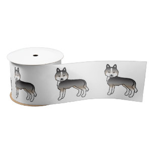 Lichte wolfgrijze Siberische Husky Cute Cartoon Ho Lint