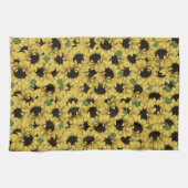 Lichte Zonnebloemen Keuken Handdoek (Horizontaal)