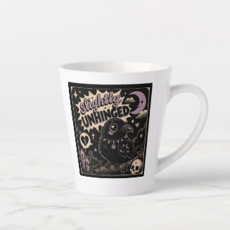 Lichtelijk ontspoorde raaf latte mok