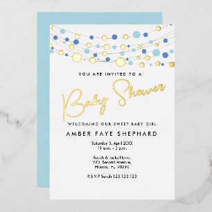 Lichten Baby Shower Uitnodiging - Geel & Groen
