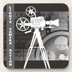 Lichten, camera, actiefigomthema Plastic Onderzett Drankjes Onderzetter