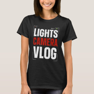 Lichten camera Vlog Social Media Content Creator V T-shirt