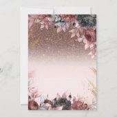 Lichten, chique bloemen glitter 90ste verjaardag kaart (Achterkant)