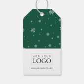 Lichten en Sneeuwgroene, prettige kerstbusiness-Lo Cadeaulabel (Achterkant)