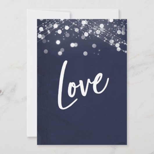 Lichten Getextureerd We zijn getrouwd Marine Ontva Kaart (Achterkant)