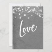 Lichten Getextuureerde Liefde is Geduldig Grijze O Kaart (Achterkant)