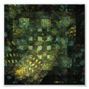 Lichten in de Abstracte foto van de stad Afdruk