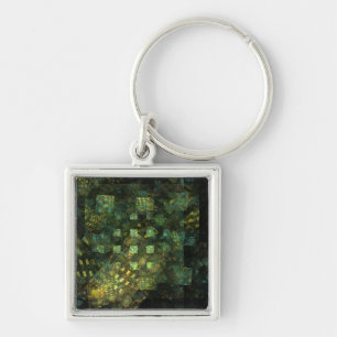 Lichten in de Abstracte kunstkleintjes van de stad Sleutelhanger