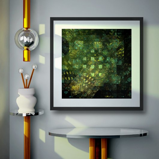 Lichten in de Abstracte kunstwerken van de stad Poster