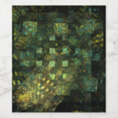 Lichten in de Abstracte kunstwerken van de stad Wijn Etiket (Enkel label)