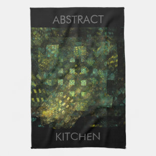 Lichten in de City Abstracte Art Kitchen Towel Theedoek