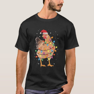 Lichten Kerstman Kip Kerstboom Kip T-shirt