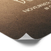 Lichten Mason Jar Rustic Wedding Welcome Sign Poster (Hoek)