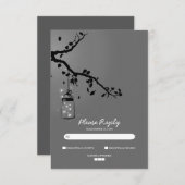 Lichten metselaar pot bruiloft RSVP kaarten (Voorkant / Achterkant)