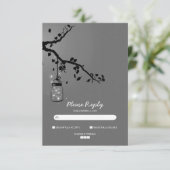 Lichten metselaar pot bruiloft RSVP kaarten Kaartje (Staand voorkant)