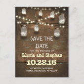 lichten & metselaarskruiken SAVE THE DATE briefkaa Aankondigingskaart (Voorkant)