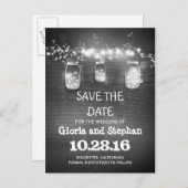 lichten & metselaarskruiken SAVE THE DATE briefkaa Aankondigingskaart (Voorkant / Achterkant)