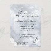 Lichten Sneeuw Glitter Sparkles-3x5bruiloft uitnod Kaart (Voorkant / Achterkant)