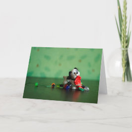 Lichten, stoppen, actie! kerstkaart feestdagen kaart