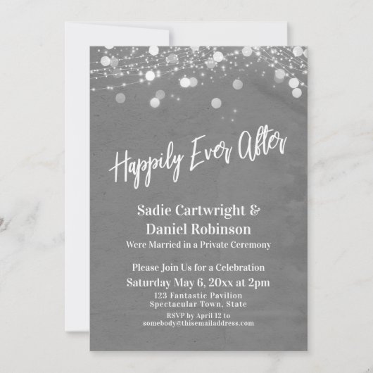 Lichten Textuur Gelukkig tot in Eeuwigheid Ontvang Kaart (Voorkant)