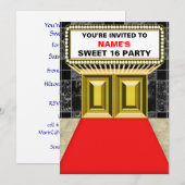 Lichten van Broadway Marquee Sweet 16 -  Kaart (Voorkant / Achterkant)
